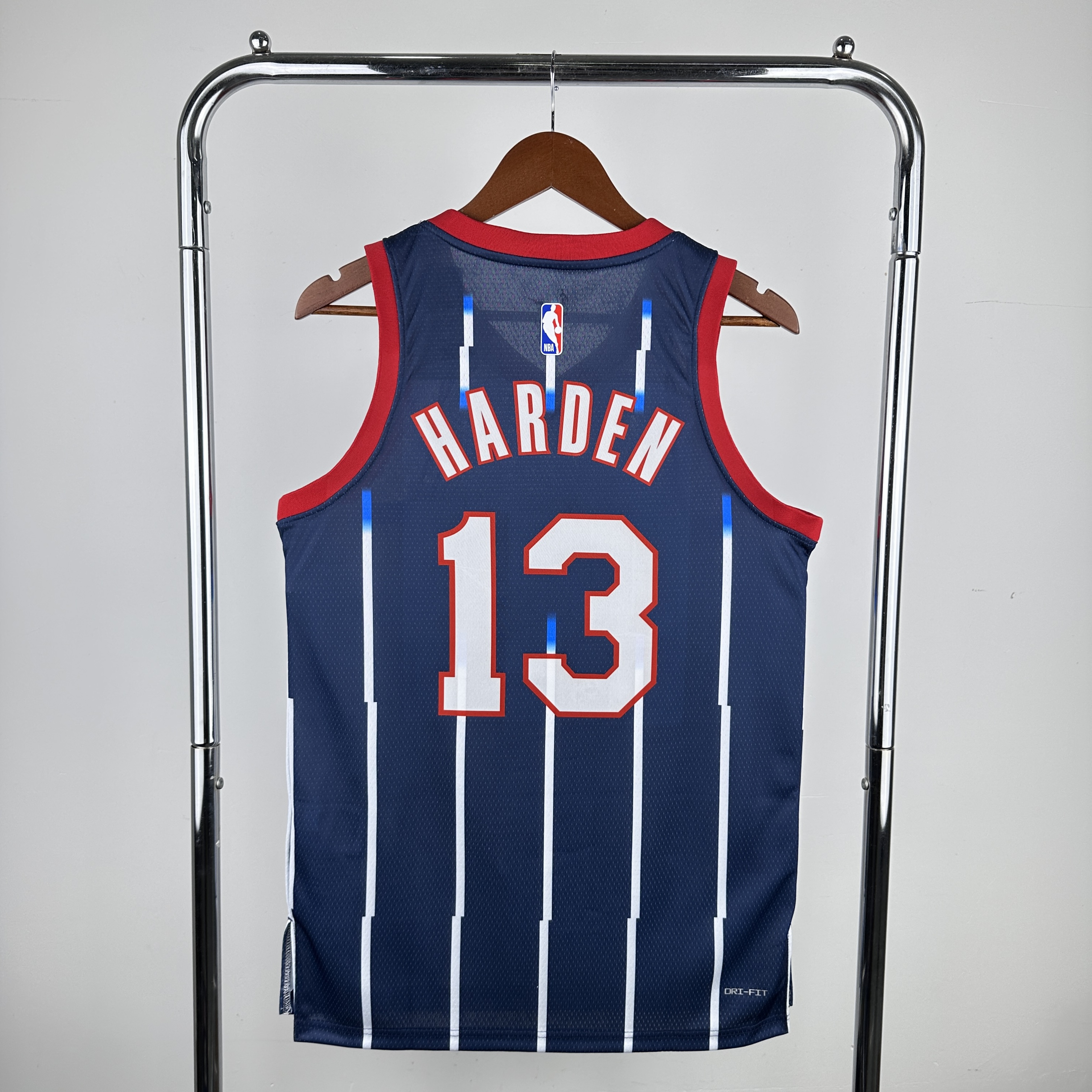 Men Houston Rockets 13 Harden Blue stripe City Edition Nike 2024 NBA Jersey